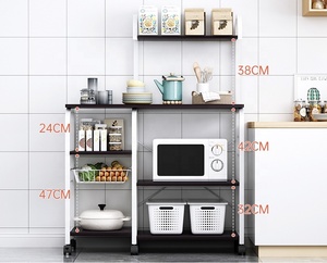 Kitchen <strong>Bakers</strong> <strong>Rack</strong> with Hutch Coffee Bar Station Microwave Oven Stand Kitchen Microwave <strong>Rack</strong> for Spice Organizer Workstation - Product Image 4