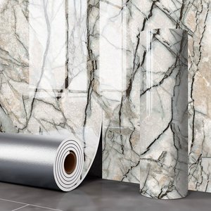 High Performance 3D Marble <strong>Wall</strong> <strong>Vinyl</strong> Reinforced Waterproof Layer Fade Wear Resistant High Traffic Areas - Product Image 4