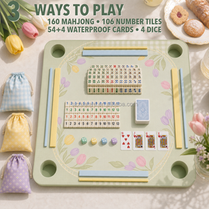 Mesa <span class=keywords><strong>de</strong></span> Mahjong Flotante para Brunch <span class=keywords><strong>de</strong></span> Primavera, Tapete <span class=keywords><strong>de</strong></span> Espuma EVA, Alfombrilla Multijuego para Mahjong Americano, <span class=keywords><strong>Rummy</strong></span> y <span class=keywords><strong>Cartas</strong></span> Impermeables - Product Image 2