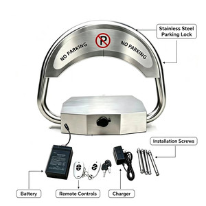Blocco Parcheggio Intelligente in Acciaio Inossidabile con Telecomando, Barriera Automatica Sollevabile per Posto <span class=keywords><strong>Auto</strong></span> Privato - Product Image 5