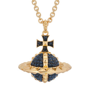 Collar con Colgante de Estrella de Saturno Estereoscópico de Tungsteno de Lujo Ligero con Incrustaciones de Circones, Diseño Cruzado, para Mujer, de la Colección Fashion Queen Vivian - Product Image 1