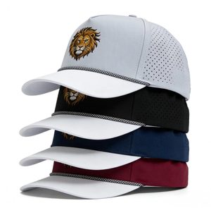 Gorra de Béisbol con Bordado de León, Transpirable, Perforada, Estilo Trucker, Ajustable, con Cierre a Presión, para Golf y Deportes al Aire Libre, con Decoración de Cuerda - Product Image 6