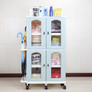 Baby Plastic Clothes Cabinet Kids Lovely Wardrobe With Storage Drawers