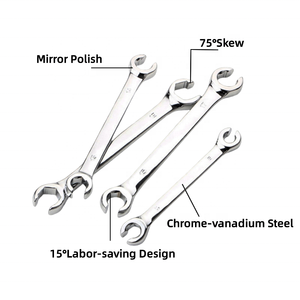 Clé spéciale clé à tube automobile clé ouverte hexagonale à double extrémité enlever la clé de tuyau d'huile de <span class=keywords><strong>frein</strong></span> - Product Image 3