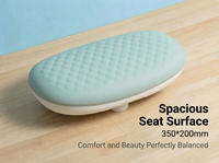 Repose-pieds professionnel pour salon de manucure, avec base ronde, confortable, pour spa des pieds, support réglable pour chaise