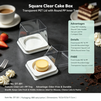 Boîte de présentation transparente pour cupcakes et pâtisseries avec insert pour gâteaux et muffins, emballage en carton blanc et rose pour desserts