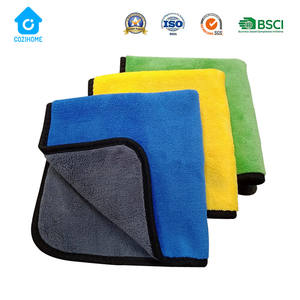 Toalla de Microfibra para Lavado y Secado de Autos de 16x16 Pulgadas (40x40 cm), Doble Cara, Felpa de Coral, Fuerte Absorción, Paño de Microfibra para Detallado Automotriz - Product Image 1