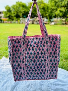 Cotton Large Capacity Tote Bags Vintage Floral Quilted Tote Bags For Everyday Use Eco friendly Shopping/Shoulder Bag Gifts - Product Image 3