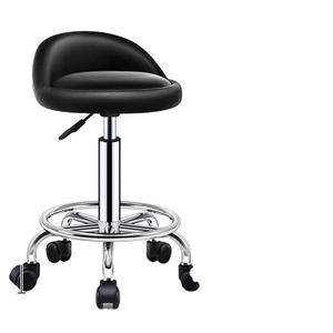 Tabouret de <span class=keywords><strong>bar</strong></span> à colonne d'air de 3e niveau avec réglage en hauteur et fonction pivotante, chaise de <span class=keywords><strong>bar</strong></span> en cuir, outils de coiffure, chaise de barbier - Product Image 3