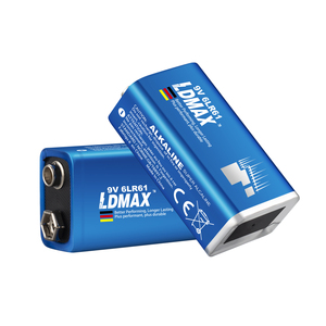 Tuyệt vời Nhà máy cung cấp 6lr61primary pin 9V pin kiềm, 580 mAh 9volt 6lr6 Pin | 2 thập kỷ của chuyên gia sản xuất - Product Image 1