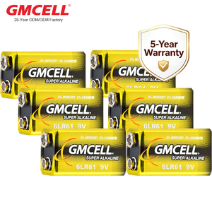 Vente en gros d'usine : piles 9V 6LR61, piles alcalines 9 volts pour détecteurs de fumée, pédales de guitare, microphones, détecteurs de fumée. - Product Image 1