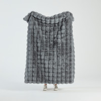 Couverture en tissu peluche jacquard, douce et élégante, vente en gros,