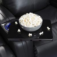 Muebles Geeksofa, sofá reclinable de cine en casa eléctrico de cuero moderno con portavasos y luz LED