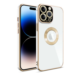 Ins mới lạ sang trọng mạ điện Cover quay lại trường hợp điện thoại di động Trường hợp với <span class=keywords><strong>CD</strong></span> kết cấu cho Iphone 15 14 13 Pro Max từ trường hợp - Product Image 2