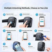 Verrou de vélo intelligent Tuya, empreinte digitale, mot de passe, NFC, étanche, antivol, pour vélo électrique, scooter, moto
