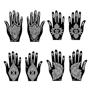 <span class=keywords><strong>Fuente</strong></span> de la fábrica de moda adhesivo Henna <span class=keywords><strong>tatuaje</strong></span> del brillo plantillas - Product Image 5
