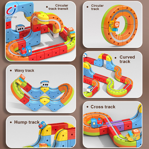 <span class=keywords><strong>Tren</strong></span> Eléctrico Magnético Chengji con Vías, Coches de Juguete, Luces y Música, Bloques de Plástico para Armar - Product Image 3