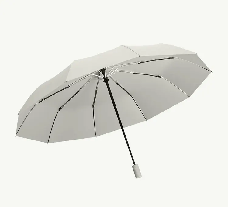 Ombrello da pioggia da viaggio automatico a tre pieghe quadrato intelligente di vendita calda con Logo