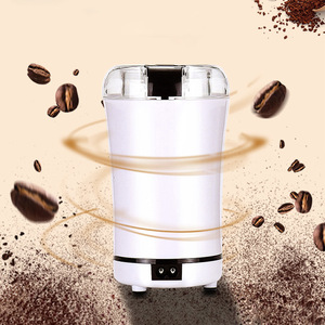 เครื่องบดกาแฟ เครื่องบดเมล็ดกาแฟไฟฟ้าแบบพกพาขนาดเล็ก สีม่วง สีขาว สีดำ ตัวเครื่องทำจากพลาสติก - Product Image 3