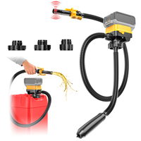 Pompe de transfert de carburant essence, diesel, kérosène 12L/min 20V/18V sur batterie avec buse fine de 33 mm et arrêt automatique
