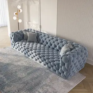 Desain Italia 5 Kursi Sofa Set Desain Tidur Nyaman Modis Kain Bagian Santai Perabot Sofa Rumah