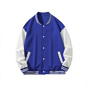 Veste universitaire unisexe élégante, vêtement d'extérieur décontracté pour tous les jours, avec un design inspiré des Letterman, poignets côtelés et fermeture facile à boutons-pression. - Product Image 1