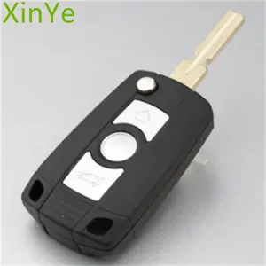 Groothandel leeg bmw key transponder-Xinye 4 Knoppen Afstandsbediening Auto Sleutel Shell Transponder Case Met Messing Blade Voor Bmw