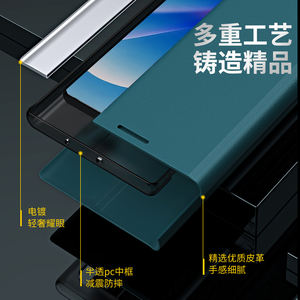 เคสโทรศัพท์หนังสำหรับ <span class=keywords><strong>OPPO</strong></span> Find X5 <span class=keywords><strong>Pro</strong></span> <span class=keywords><strong>Reno8</strong></span> X5 + ด้านข้างดูดซับด้วยไฟฟ้า - Product Image 3