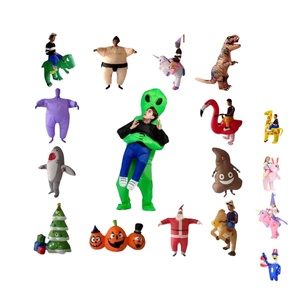 <strong>2026</strong> Hot Sale Custom Kid Adult Inflatable Alien <strong>Dinosaur</strong> <strong>Costume</strong> Funny Fat Blow up Suit Cosplay Party Animal Inflatable <strong>Costumes</strong> - Product Image 1