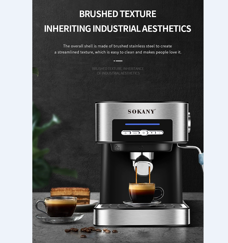 Amazon | エスプレッソコーヒーマシン、スチームミルク泡立て器