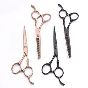 Tijeras de corte de pelo para peluquería profesional, color oro rosa, lista para enviar - Product Image 2