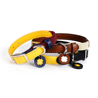 Collier de sécurité en cuir souple avec breloques nominatives Vente en gros de colliers de luxe recyclés pour petits animaux de compagnie Accessoires pour chiens