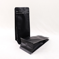 Sac d'emballage pour grains de café à fond plat et soufflets latéraux, sac d'emballage pour café, sachet de thé avec valve et fermeture éclair