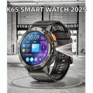 2025 K65 Người Đàn Ông Của Thể Thao Smartwatch 1.43 Inch Màn Hình Amoled IP68 Không Thấm Nước Đèn Pin Từ Tính Bt Cuộc Gọi Nhịp Tim Ban Nhạc Cao Su - Product Image 3