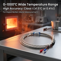 Thermocouple gainé ultra-mince ST701-2 0~1000 ℃   Mesure de précision en espace étroit pour la recherche scientifique sur le métal fondu