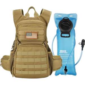 Sac à dos tactique d'hydratation CVLIFE 22L, robuste, avec poche à eau Molle 3L en TPU, sac à dos de randonnée pour hommes et femmes, confortable - Product Image 1