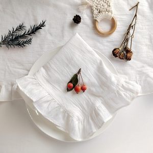 Placemat Franse servetdoek theedoek gegolfde effen kleur pastorale stijl aanpasbare warmte-isolerende mat voor thuis en restaurant - Product Image 1