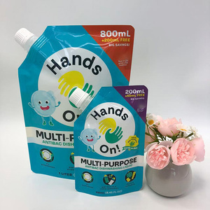 Impresión personalizada 250ml superficie brillante bolsa de pie con boquilla para lavado de manos bolsa de sellado térmico de detergente líquido - Product Image 6