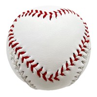 Love Baseball HB-02 Balle de baseball en forme de cœur de 9 pouces avec noyau en copeaux de bois PVC, directement de l'usine du Zhejiang, pour le jeu en division