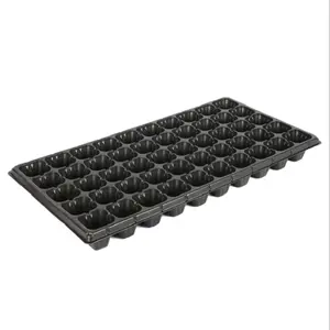 Bandeja plástica para plantar mudas, bandeja para germinação de sementes de berçário com tampa, bandeja plástica com tampa para 15-200 células, bandeja para mudas de arroz