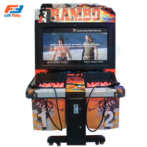Macchina Arcade Sparatutto a Moneta <span class=keywords><strong>Rambo</strong></span> First Blood con Schermo LCD HD da 55 Pollici e Doppia Pistola, Simulatore di Gioco Stallone per Centri Divertimento - Product Image 1