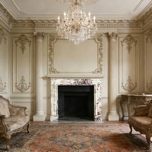 <span class=keywords><strong>D</strong></span>écoration de foyer en marbre moderne et luxueuse sur mesure, en marbre italien Calacatta Viola - Product Image 3