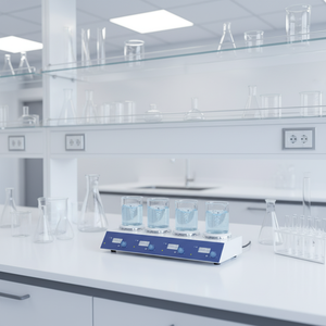 Agitateur magnétique numérique à 4 canaux XZ LAB MS-M-S4 3L avec écran LCD pour le mélange de liquides en laboratoire - Product Image 3