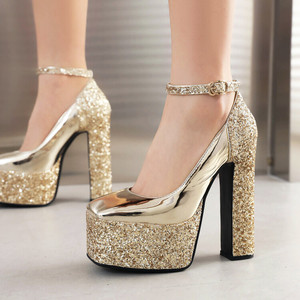 Bán Buôn Sexy Chunky Nền Tảng Ngón Chân Đóng Siêu Cao Gót Bơm Cho Phụ Nữ Khóa Dây Đeo Chương Trình Giày Trung Quốc Nhà Máy Mùa Hè Mùa Thu - Product Image 2