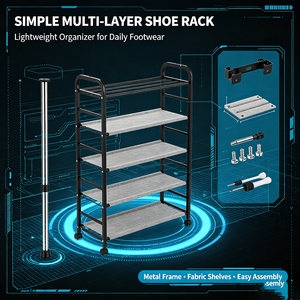 Multi‑Tier Simple <b>Shoe</b> Rack Freestanding <b>Shoe</b> <b>Storage</b> Shelf For <b>Entryway</b> Hallway Home Organization - Product Image 5