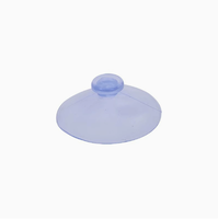 Ventouse en plastique transparente à tête plate en forme de champignon, ornement de poupée pouvant être fixé au verre