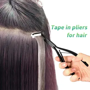 Profesyonel silika bant atkı pense araçları bantlarda saç uzatma çift taraflı yapışkan bantlar kelepçe pense saç bakımı için