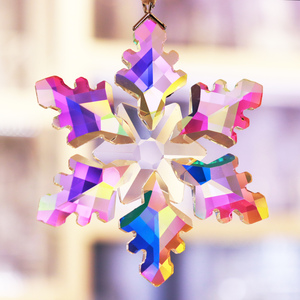 Edizione Annuale Fiocco di Neve in Cristallo K9, Ornamento Natalizio Intagliato <span class=keywords><strong>da</strong></span> Appendere all'Albero, Decorazione Perfetta per la Casa con Tema Amorevole - Product Image 5