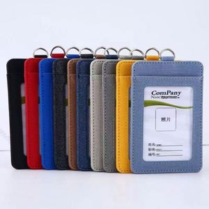 Pu Leather ID Badge <b>Wallet</b> Business ID Card <b>Holder</b> With Necklace Neck Strap - Product Image 4