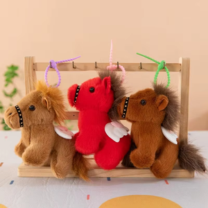 Little Horse Shaped Keychain and Bag Pendant, Two Styles, Movable Tail, Novelty Plush Toy, Gift for <b>Boys</b> and Girls on Festivals - Product Image 3